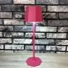 Touch control rechargeable table lamp in pink colour for indoor and outdoor use