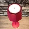 Touch control rechargeable table lamp in pink colour for indoor and outdoor use