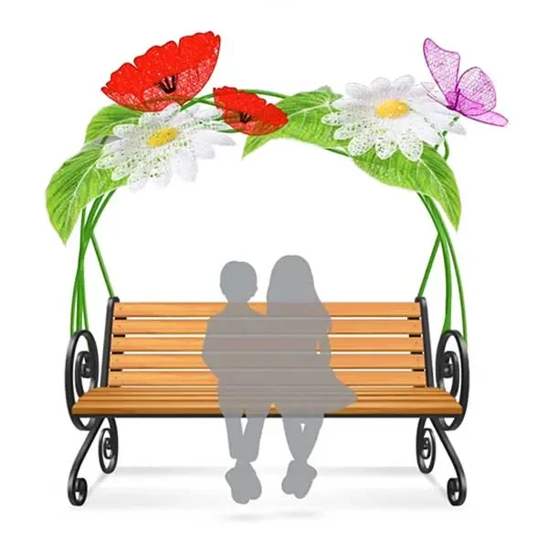 Flower arch bench for ground decorations