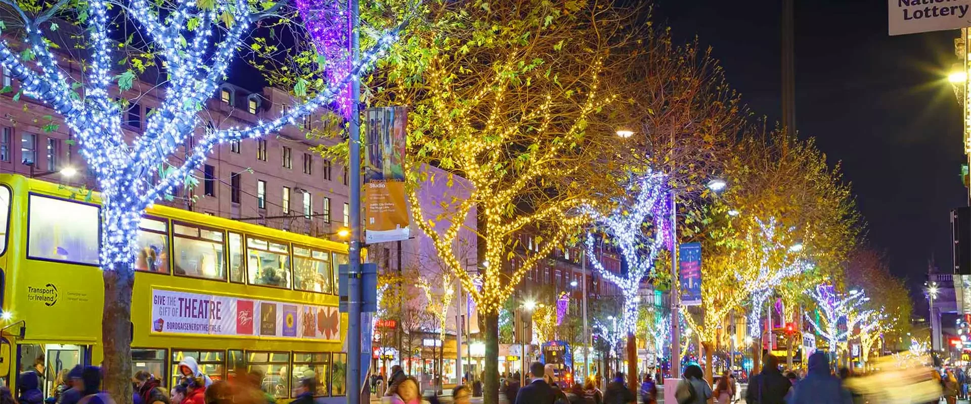 Christmas Tree Lighting On O'Connell Street, Dublin, Ireland By Fantasy Lights On Behalf Of Dublin City Council